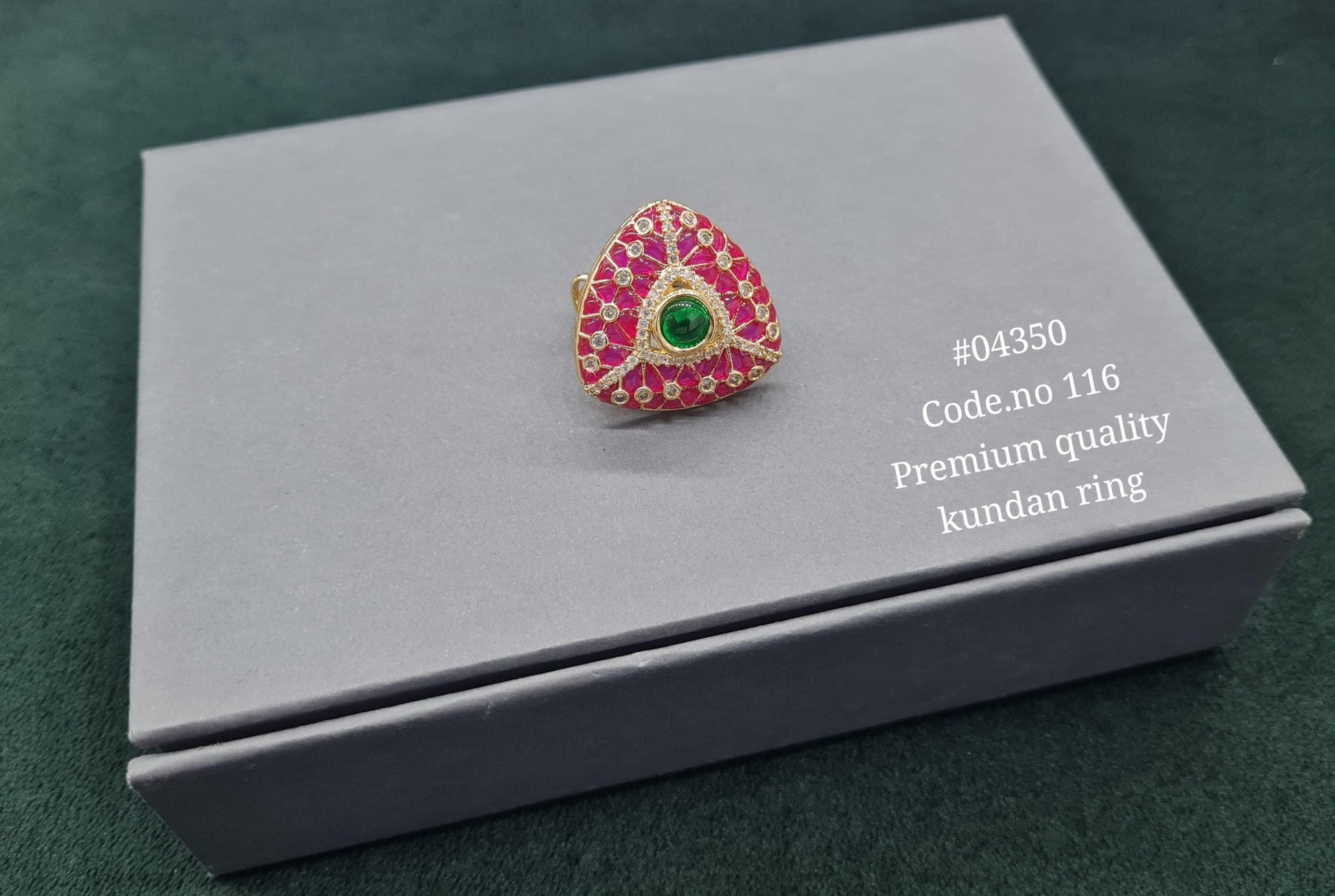 Kundan Fingerring 04350 - KRISHNA'S SWETA JEWELLERY