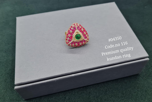 Kundan Fingerring 04350 - KRISHNA'S SWETA JEWELLERY