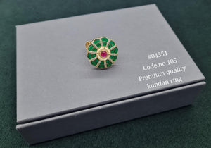 Kundan Fingerring 04351 - KRISHNA'S SWETA JEWELLERY