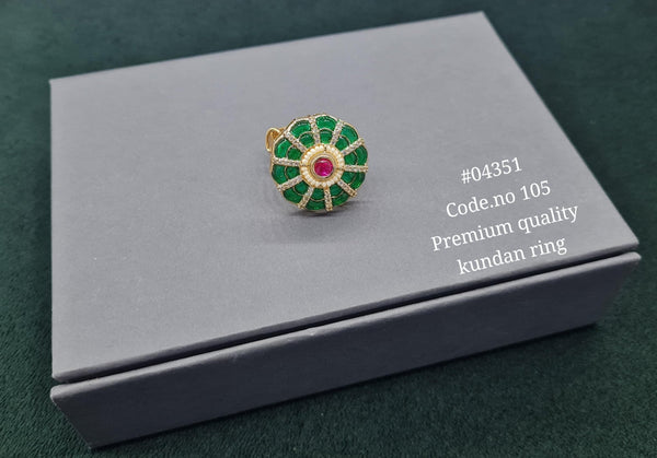 Kundan Fingerring 04351 - KRISHNA'S SWETA JEWELLERY