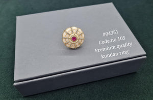 Kundan Fingerring 04351 - KRISHNA'S SWETA JEWELLERY