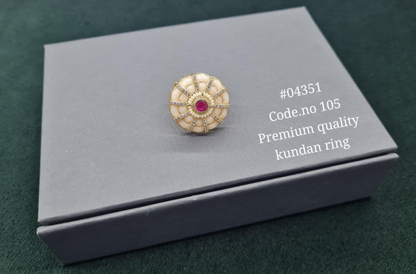 Kundan Fingerring 04351 - KRISHNA'S SWETA JEWELLERY