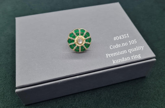 Kundan Fingerring 04351 - KRISHNA'S SWETA JEWELLERY