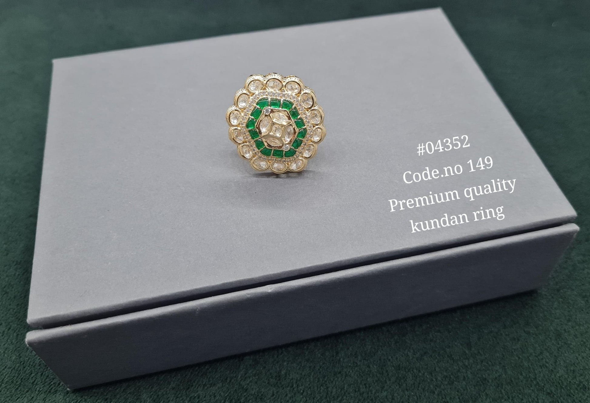 Kundan Fingerring 04352 - KRISHNA'S SWETA JEWELLERY