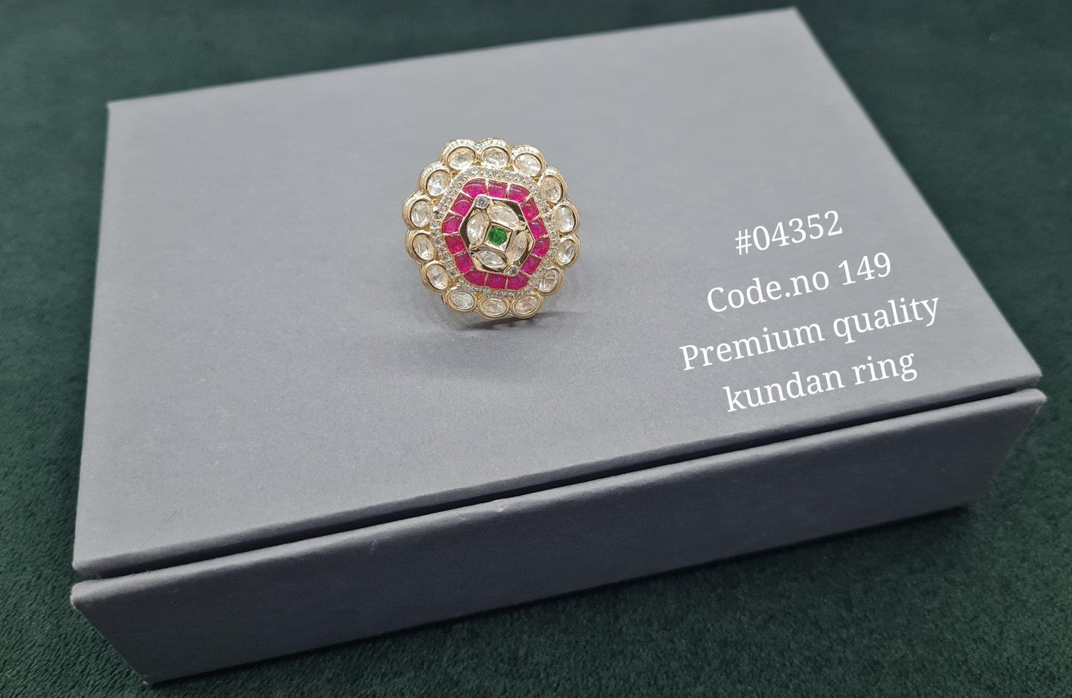 Kundan Fingerring 04352 - KRISHNA'S SWETA JEWELLERY