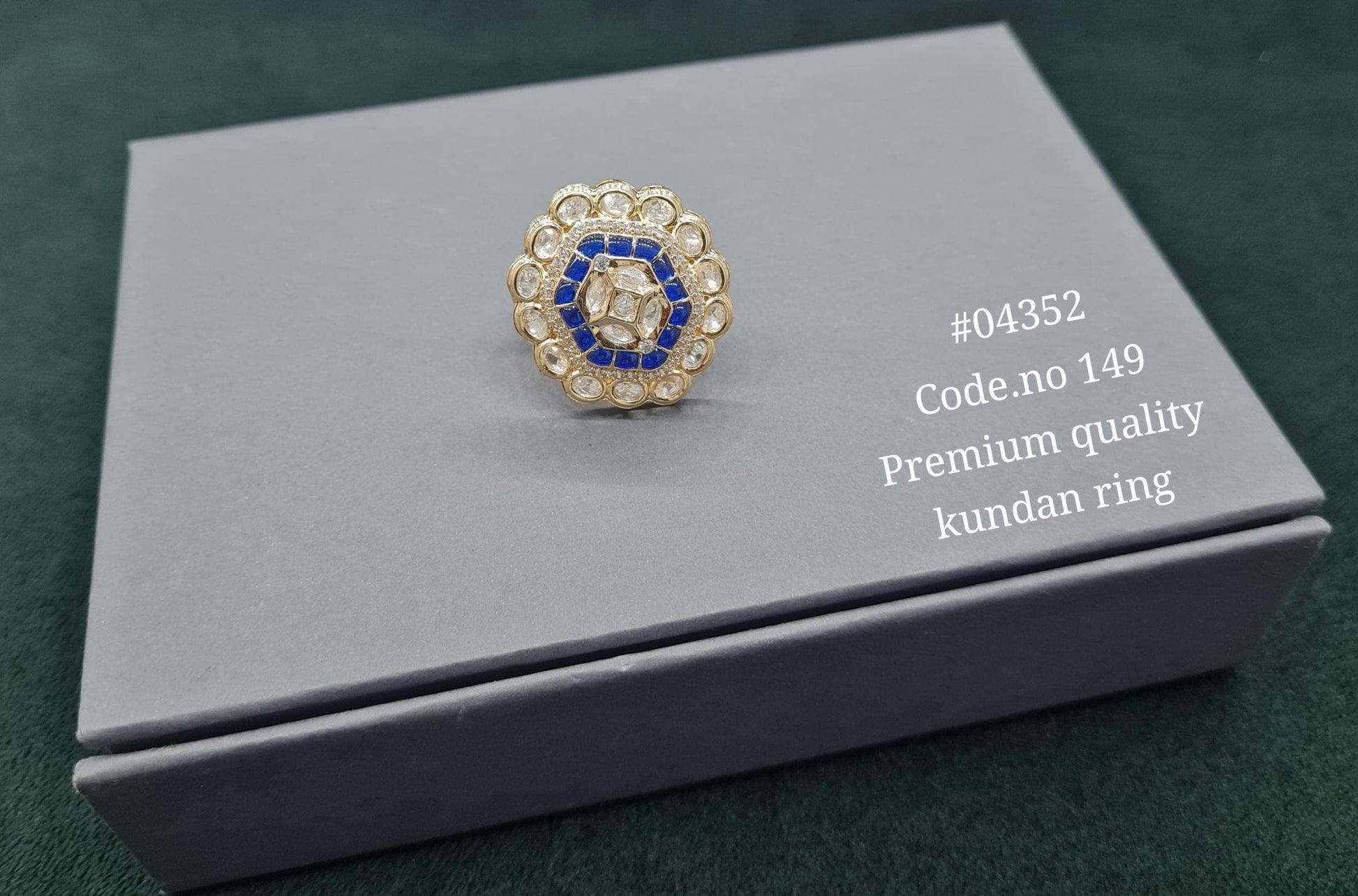 Kundan Fingerring 04352 - KRISHNA'S SWETA JEWELLERY