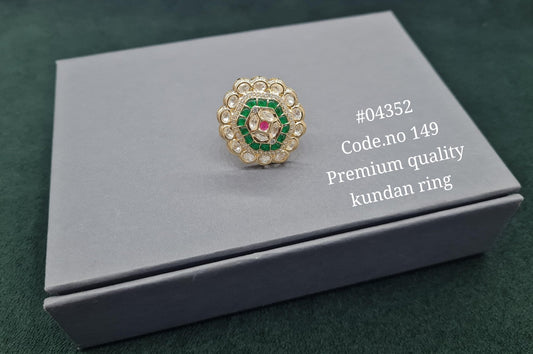 Kundan Fingerring 04352 - KRISHNA'S SWETA JEWELLERY