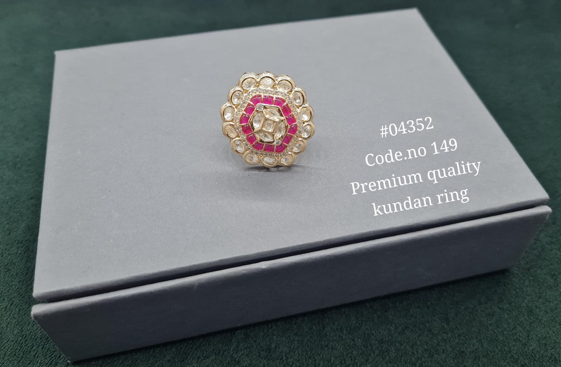 Kundan Fingerring 04352 - KRISHNA'S SWETA JEWELLERY
