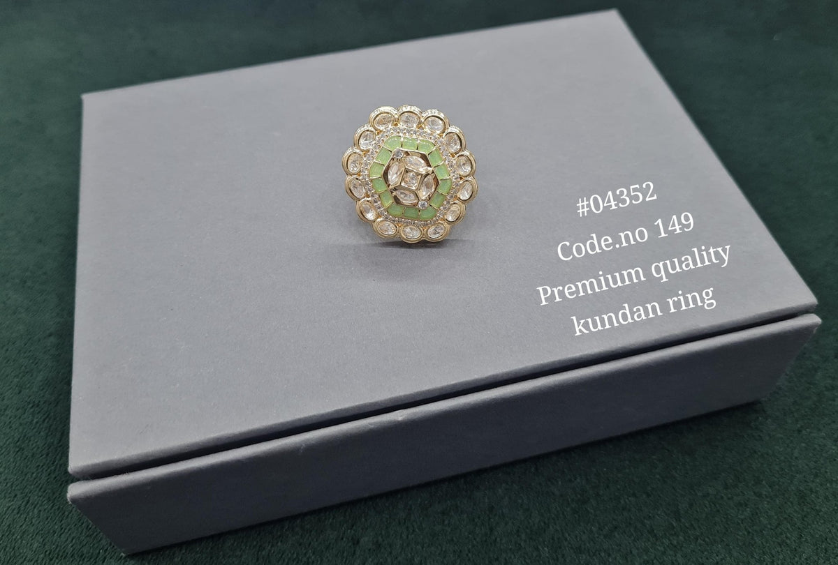 Kundan Fingerring 04352 - KRISHNA'S SWETA JEWELLERY