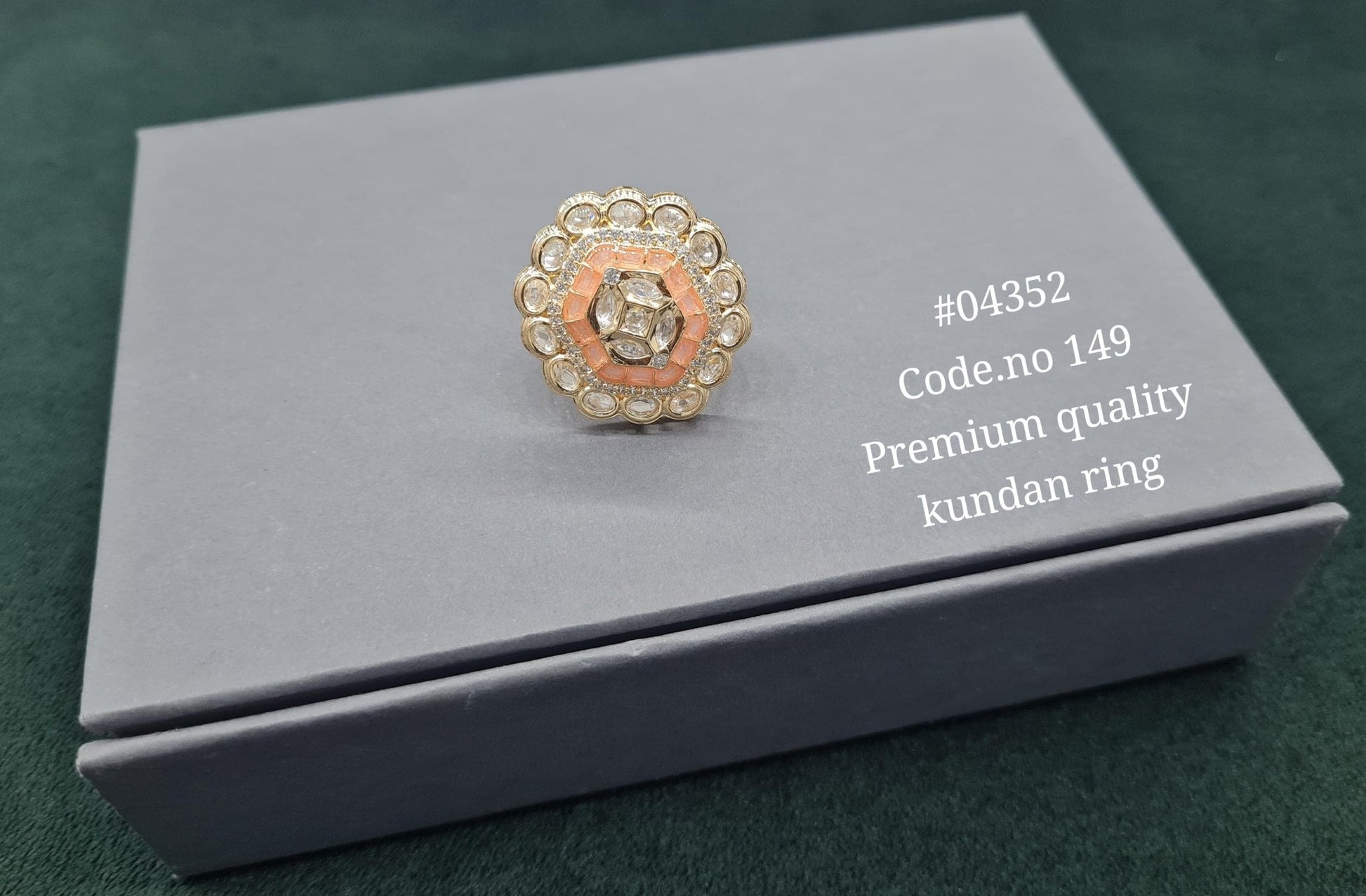 Kundan Fingerring 04352 - KRISHNA'S SWETA JEWELLERY