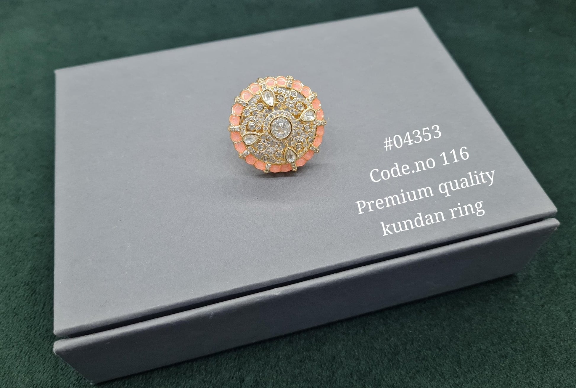 Kundan Fingerring 04353 - KRISHNA'S SWETA JEWELLERY