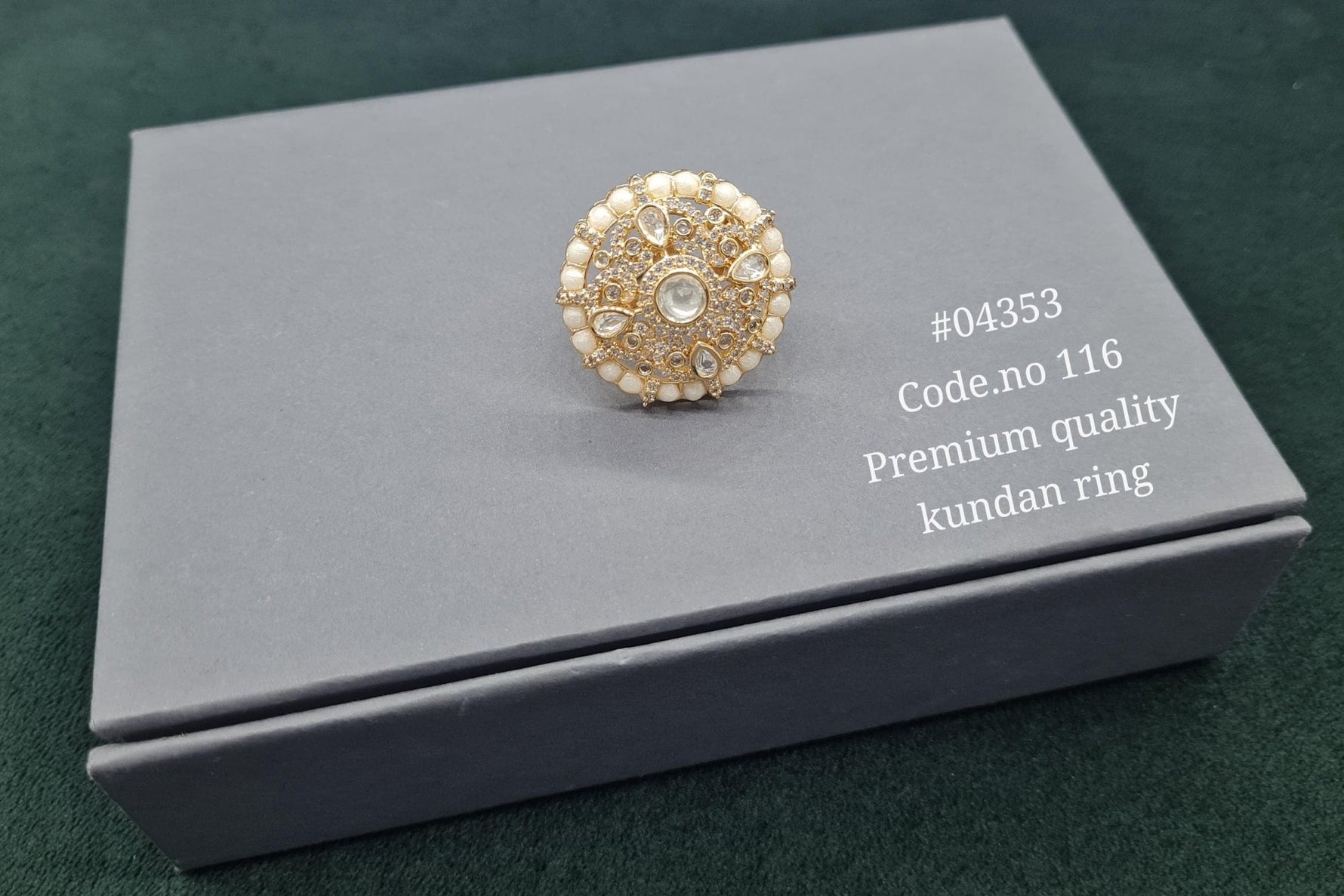 Kundan Fingerring 04353 - KRISHNA'S SWETA JEWELLERY