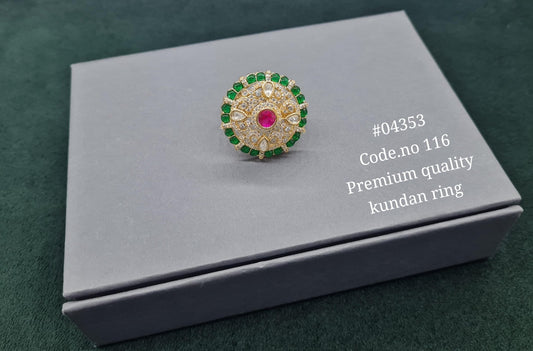 Kundan Fingerring 04353 - KRISHNA'S SWETA JEWELLERY