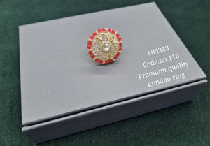 Kundan Fingerring 04353 - KRISHNA'S SWETA JEWELLERY