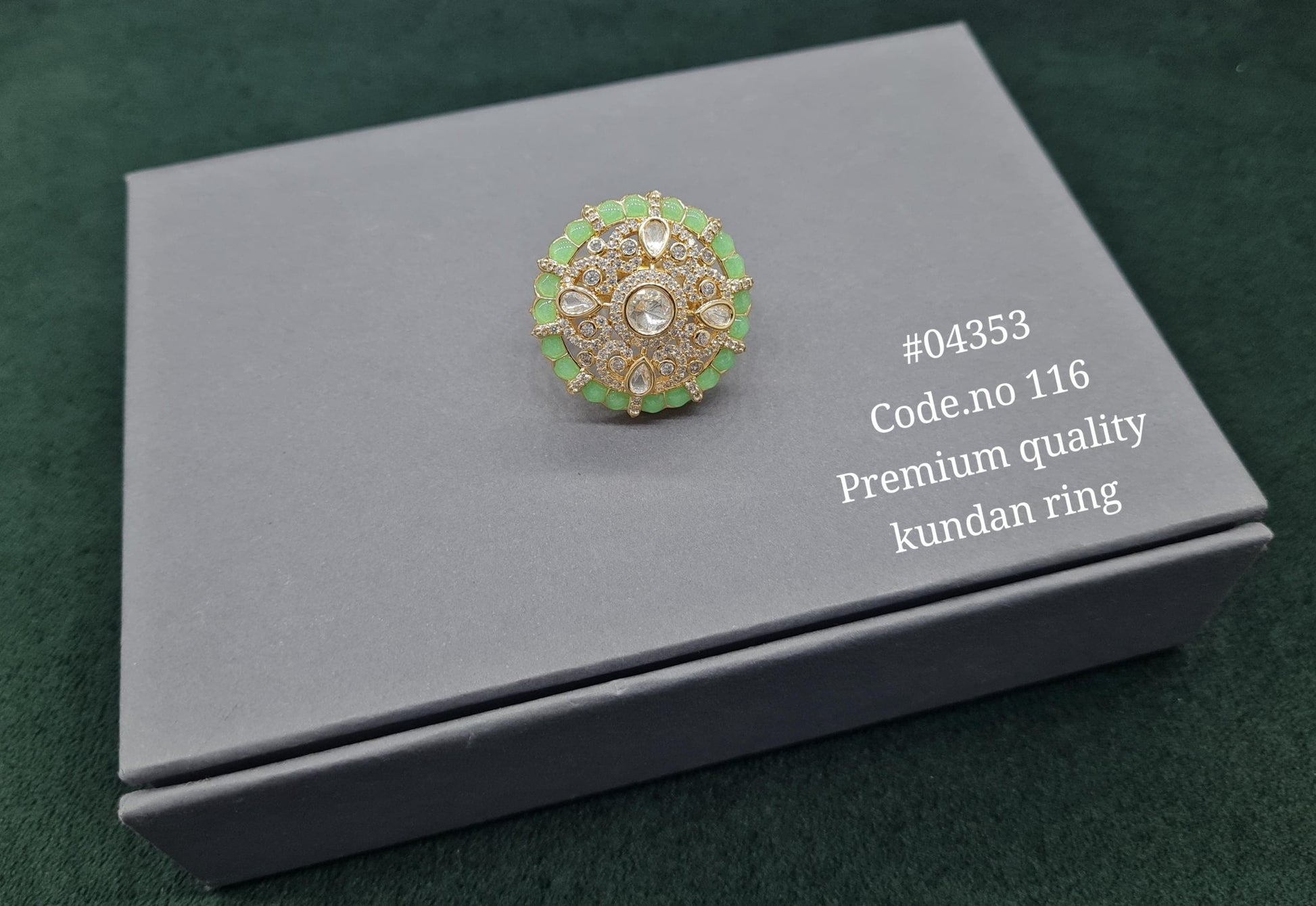 Kundan Fingerring 04353 - KRISHNA'S SWETA JEWELLERY