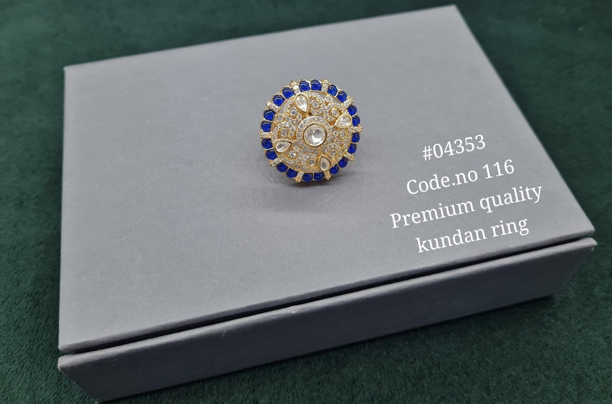 Kundan Fingerring 04353 - KRISHNA'S SWETA JEWELLERY