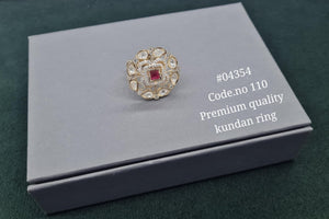 Kundan Fingerring 04354 - KRISHNA'S SWETA JEWELLERY