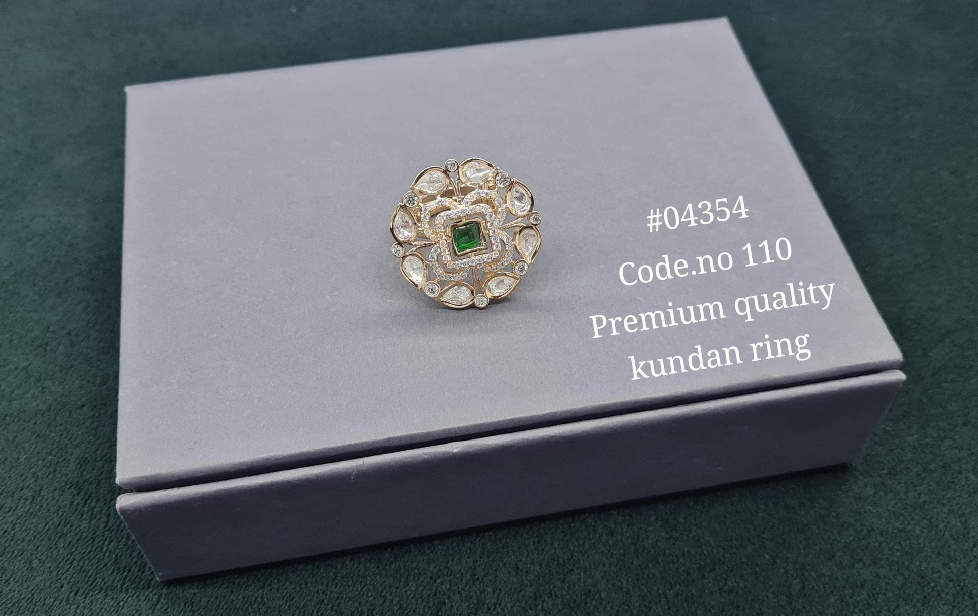 Kundan Fingerring 04354 - KRISHNA'S SWETA JEWELLERY