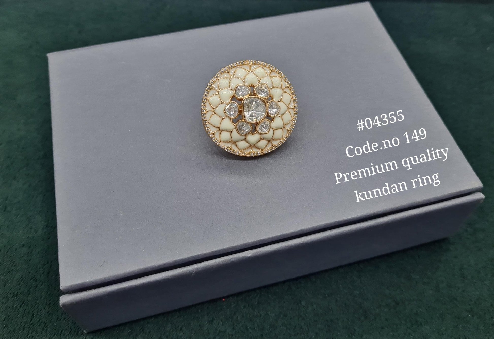 Kundan Fingerring 04355 - KRISHNA'S SWETA JEWELLERY