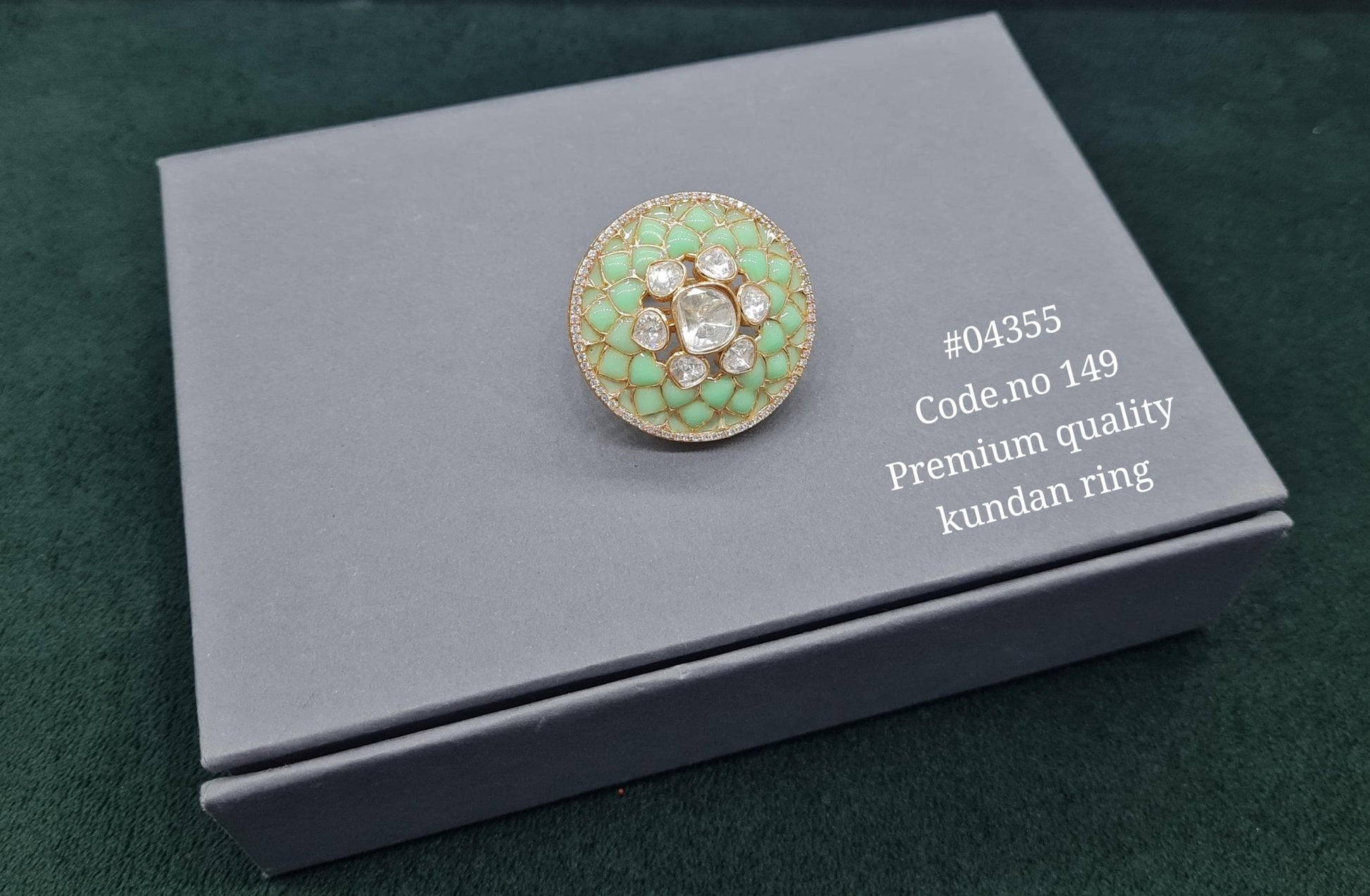 Kundan Fingerring 04355 - KRISHNA'S SWETA JEWELLERY