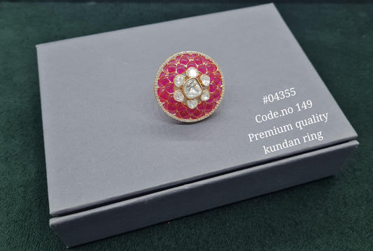 Kundan Fingerring 04355 - KRISHNA'S SWETA JEWELLERY