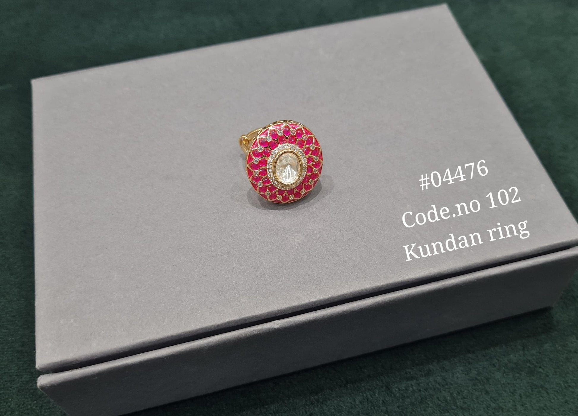 Kundan Fingerring 04476 - KRISHNA'S SWETA JEWELLERY