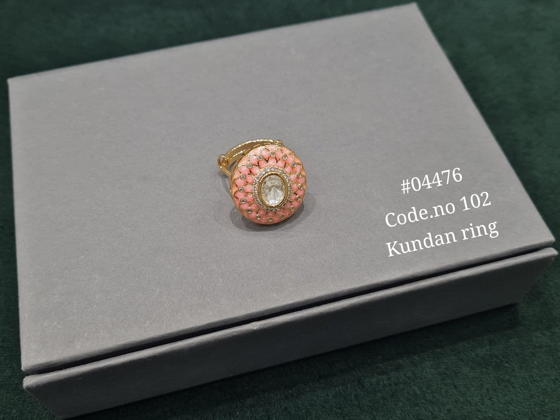 Kundan Fingerring 04476 - KRISHNA'S SWETA JEWELLERY
