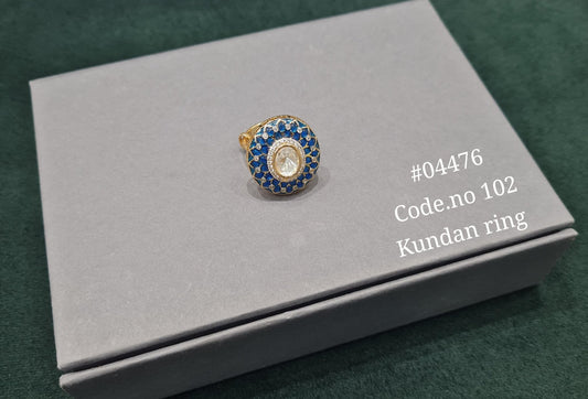 Kundan Fingerring 04476 - KRISHNA'S SWETA JEWELLERY