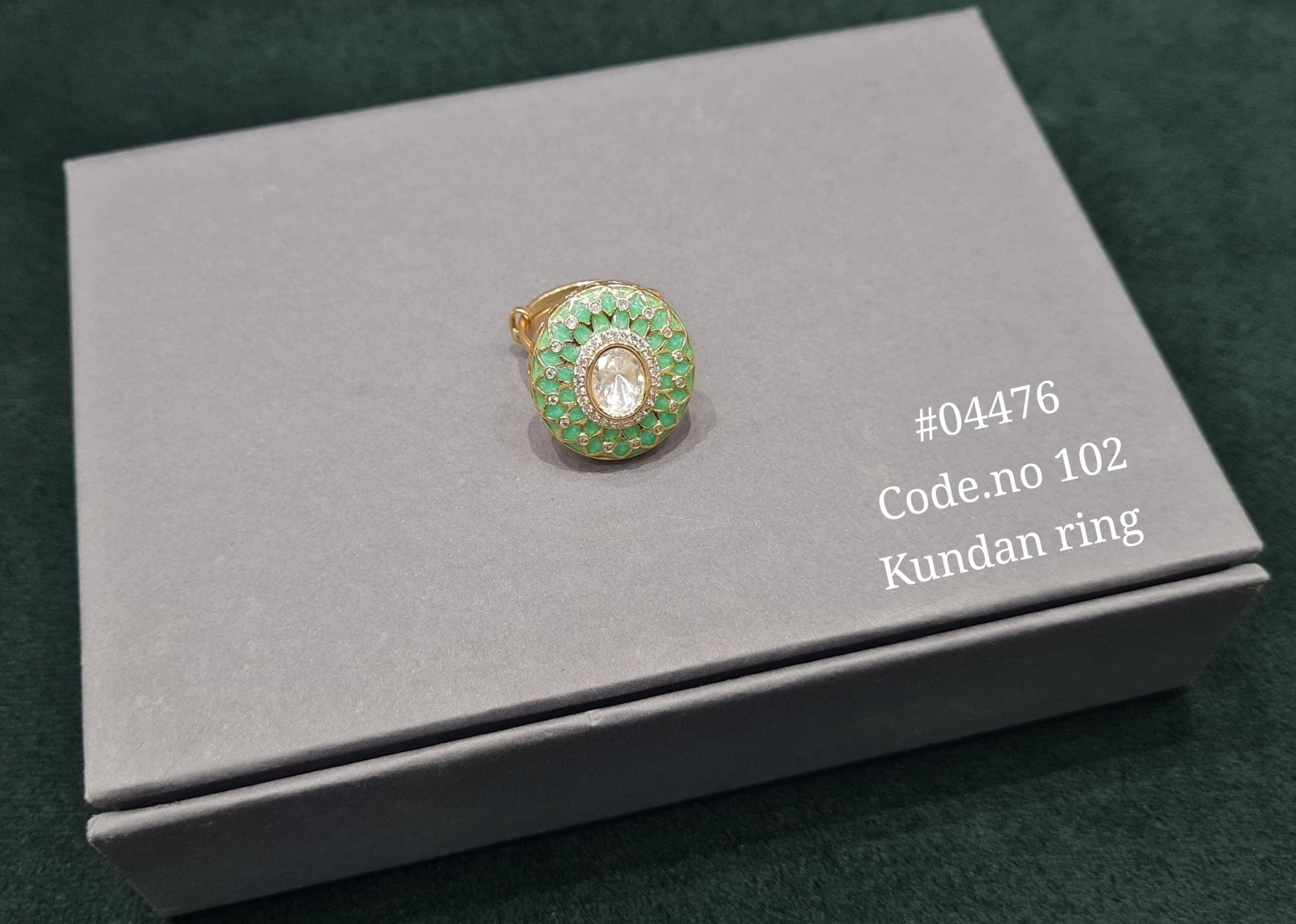 Kundan Fingerring 04476 - KRISHNA'S SWETA JEWELLERY