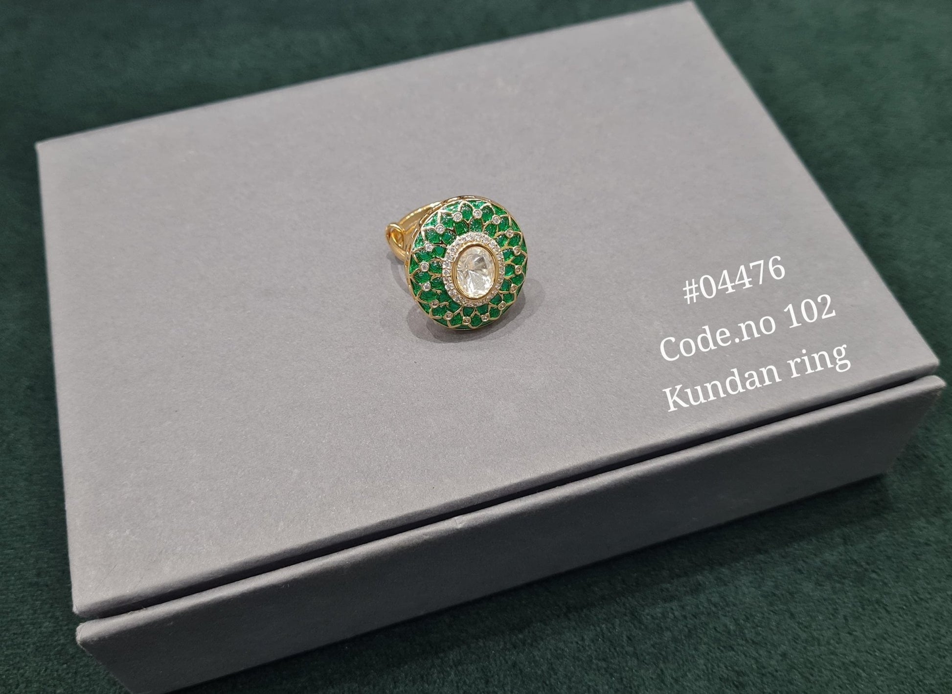 Kundan Fingerring 04476 - KRISHNA'S SWETA JEWELLERY