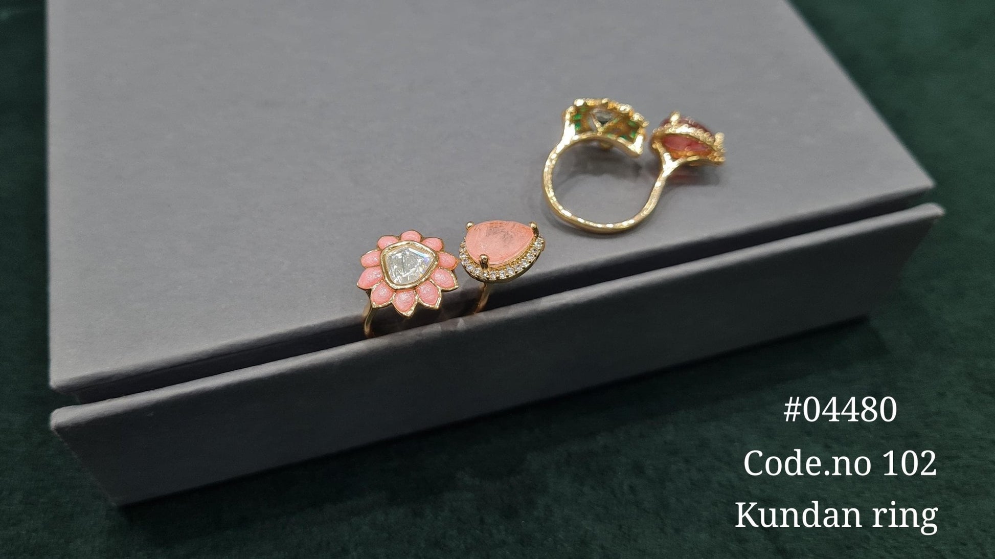 Kundan Fingerring 04480 - KRISHNA'S SWETA JEWELLERY