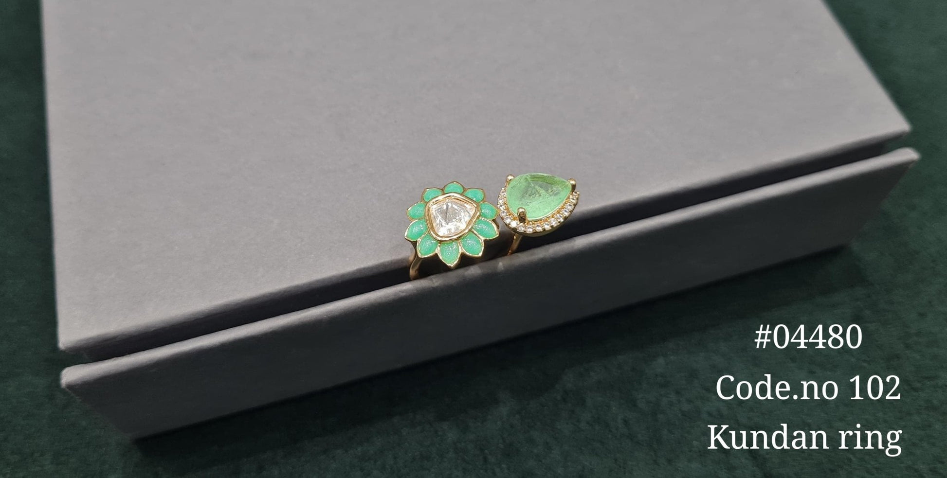 Kundan Fingerring 04480 - KRISHNA'S SWETA JEWELLERY