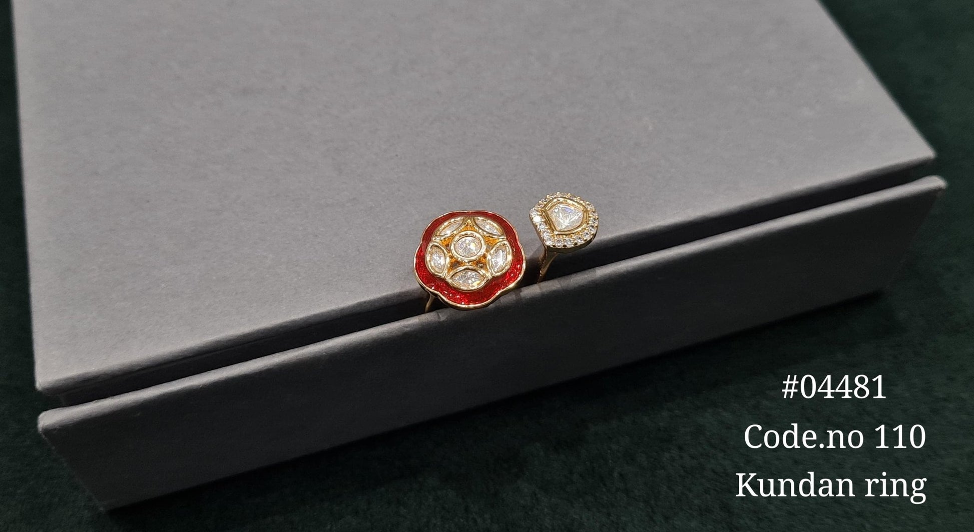 Kundan Fingerring 04481 - KRISHNA'S SWETA JEWELLERY