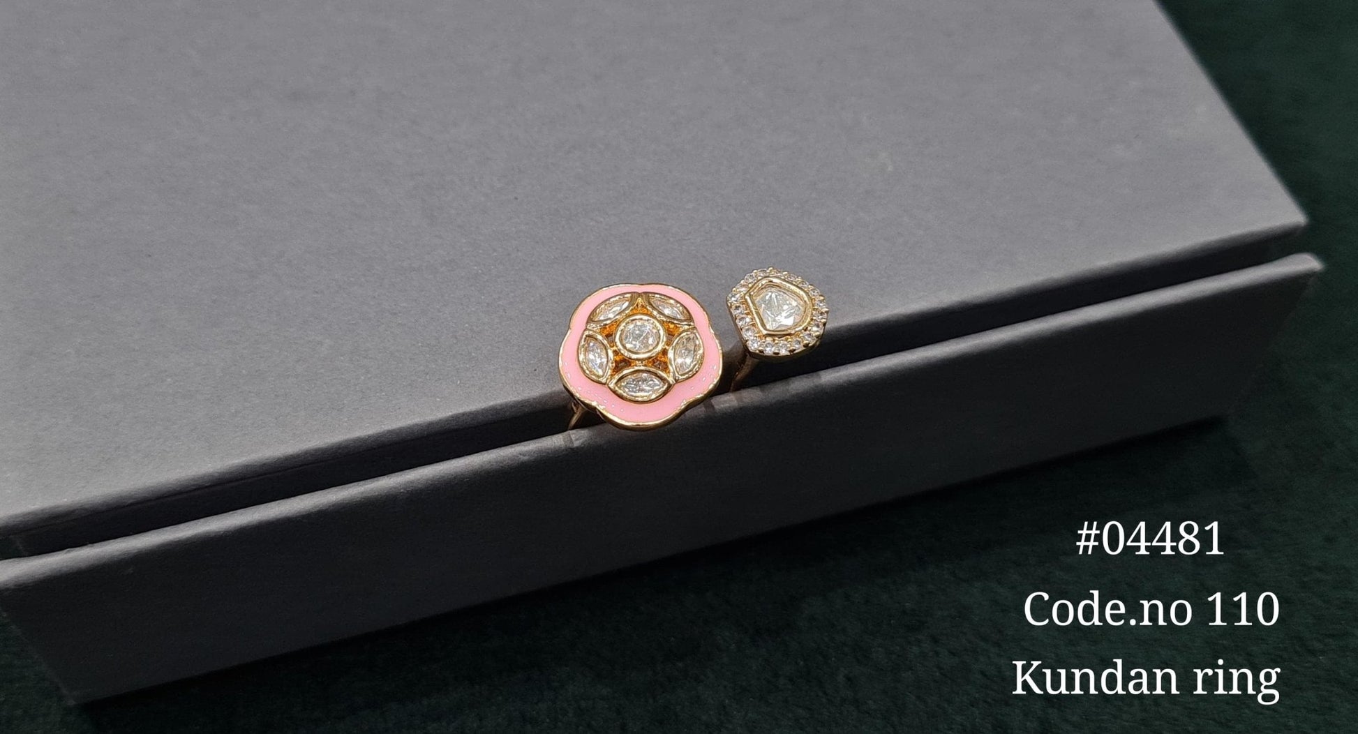 Kundan Fingerring 04481 - KRISHNA'S SWETA JEWELLERY