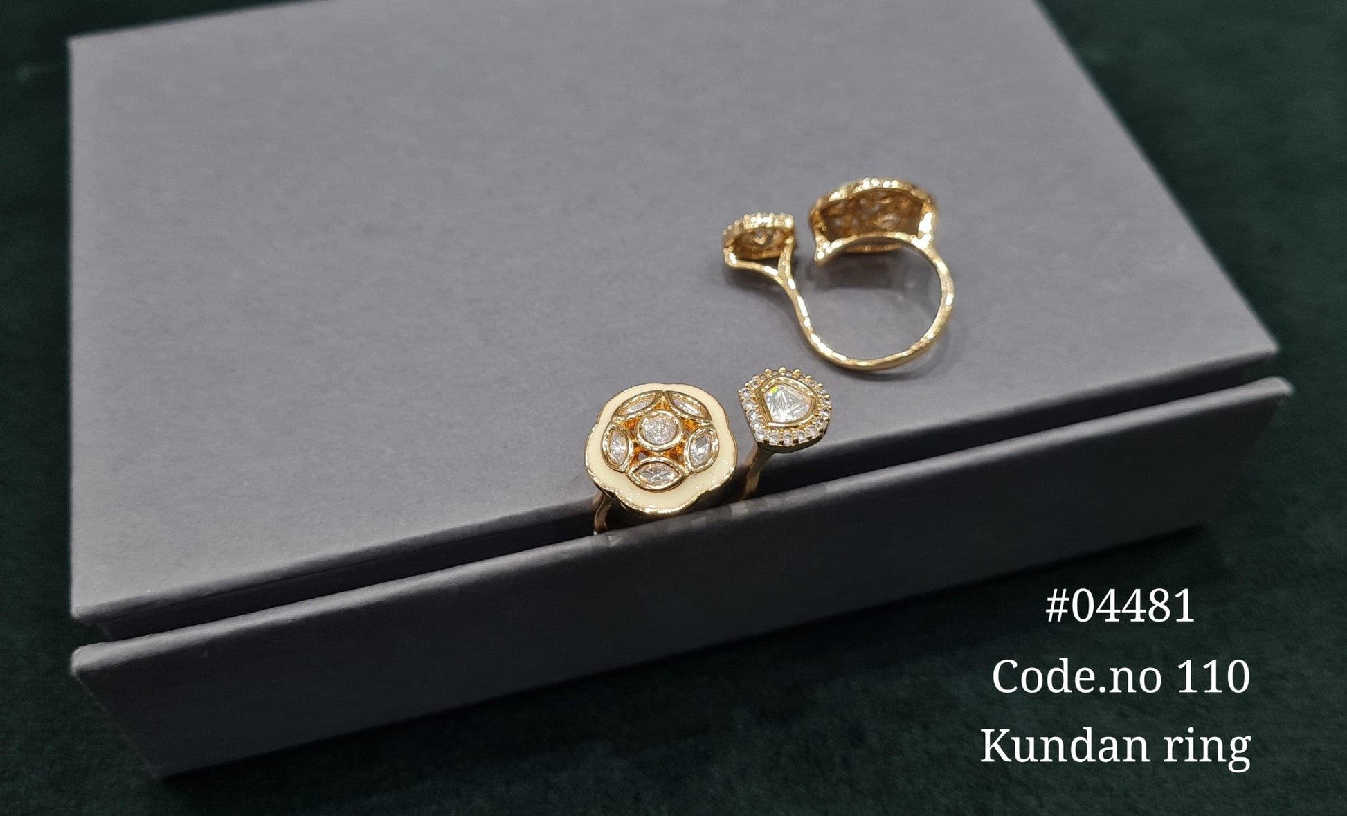 Kundan Fingerring 04481 - KRISHNA'S SWETA JEWELLERY