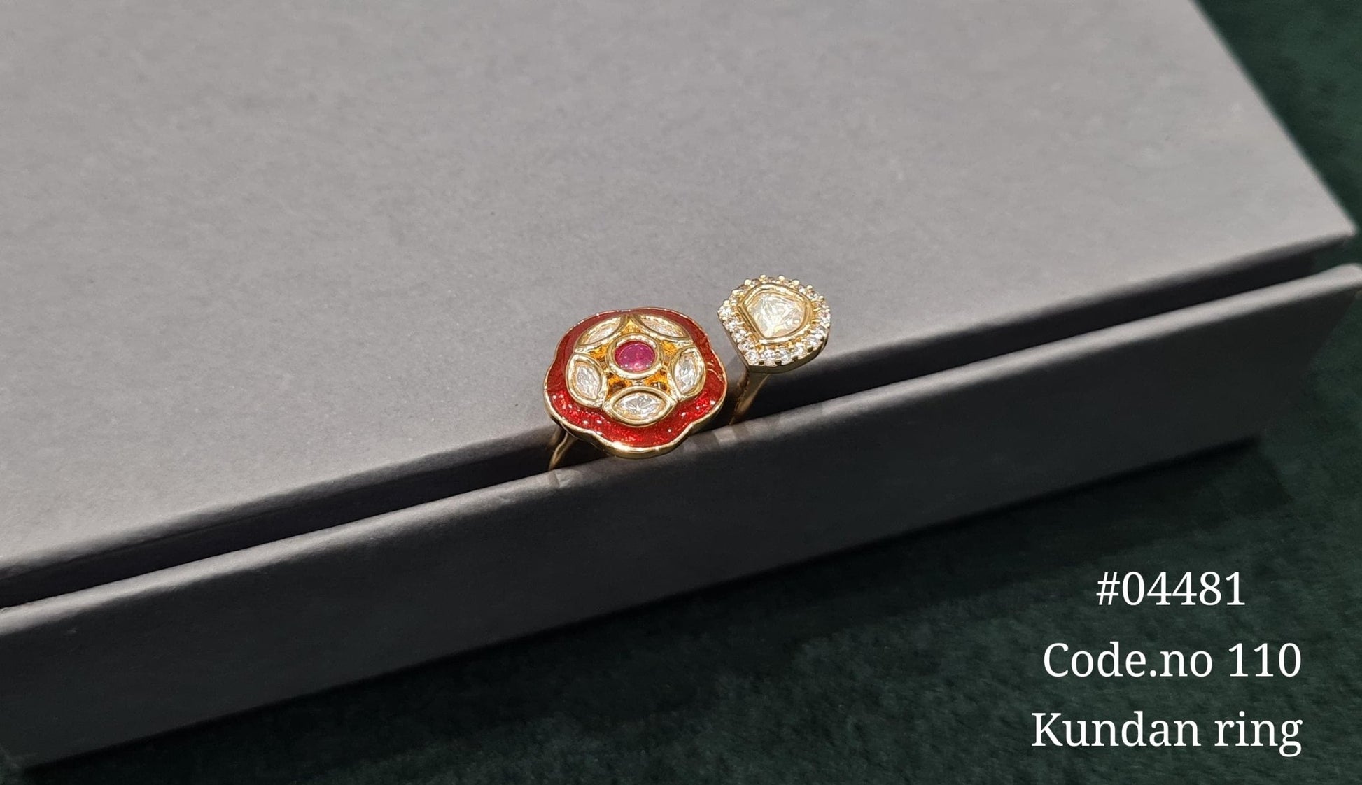 Kundan Fingerring 04481 - KRISHNA'S SWETA JEWELLERY