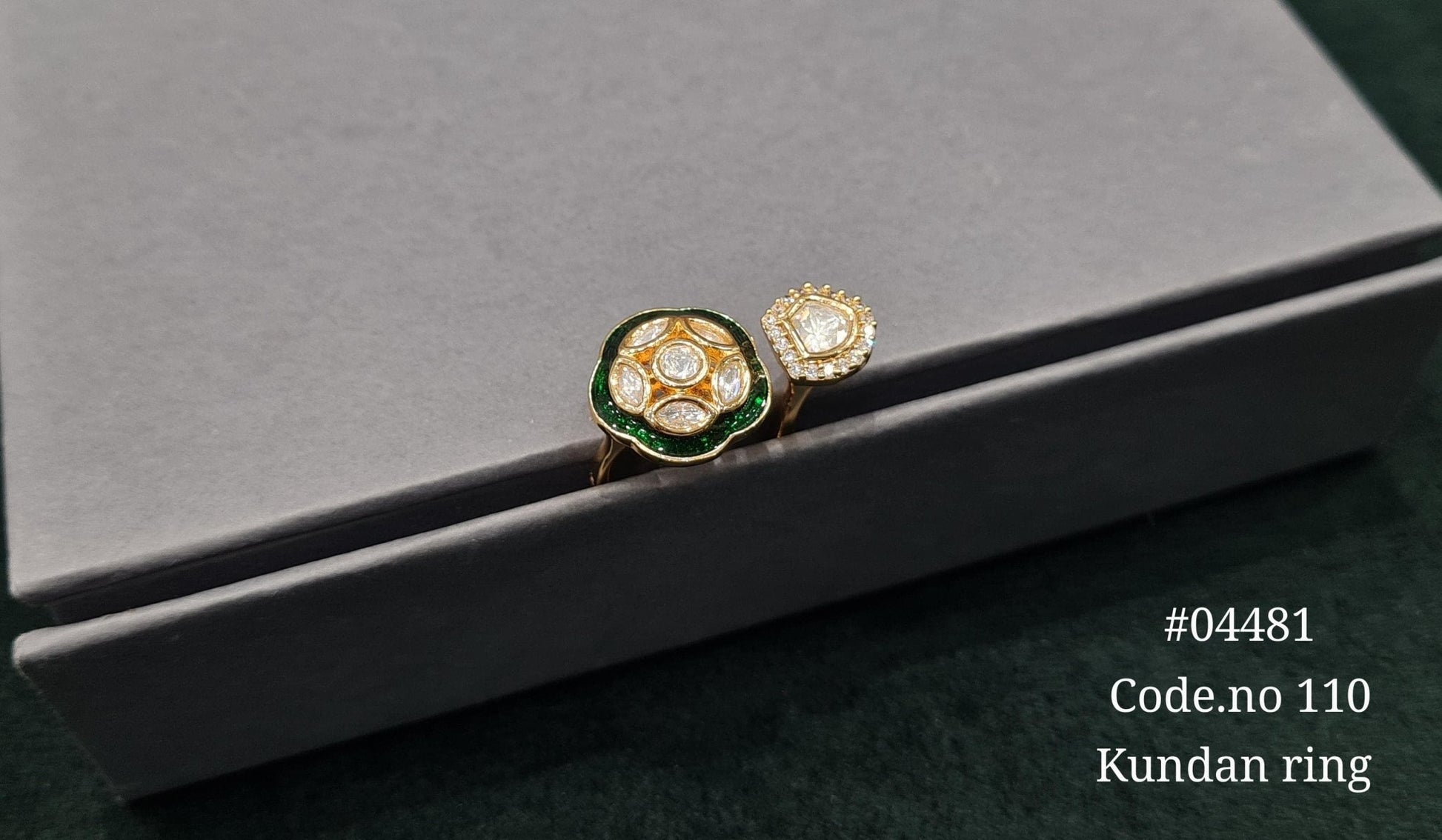 Kundan Fingerring 04481 - KRISHNA'S SWETA JEWELLERY