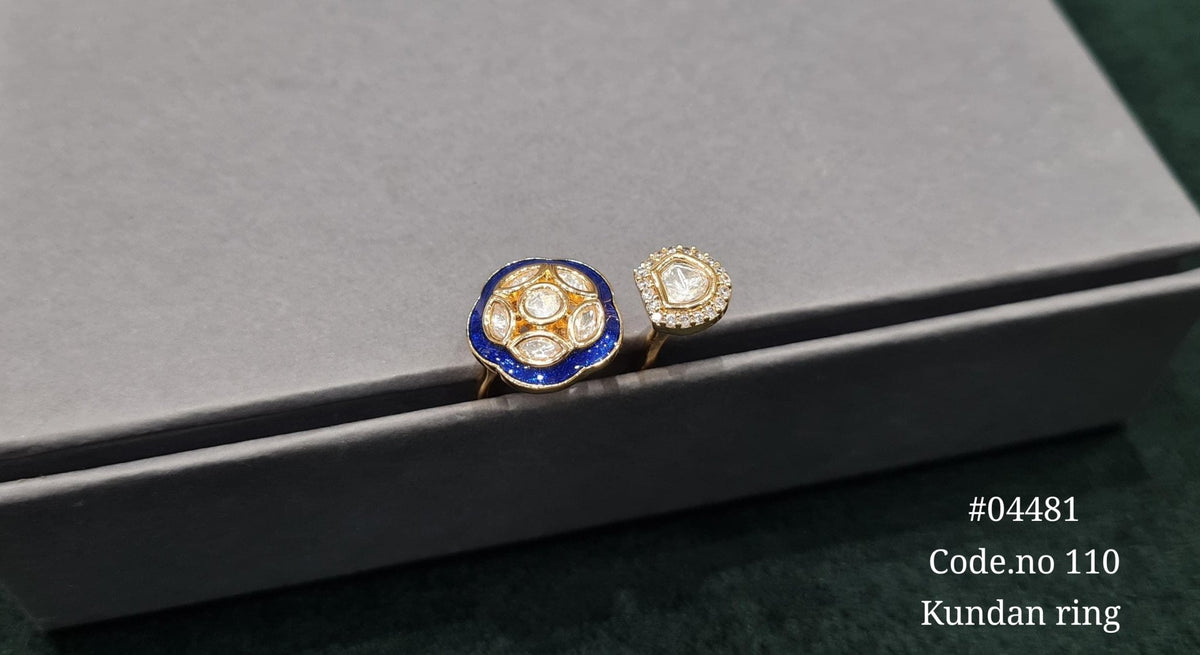 Kundan Fingerring 04481 - KRISHNA'S SWETA JEWELLERY