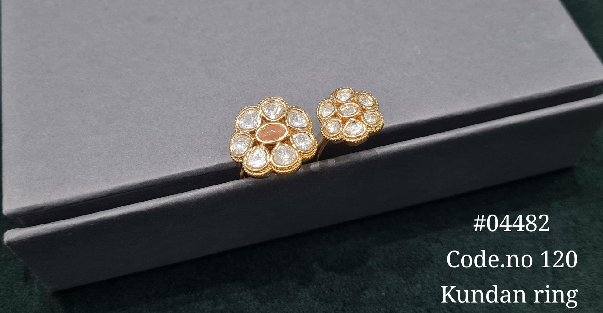 Kundan Fingerring 04482 - KRISHNA'S SWETA JEWELLERY