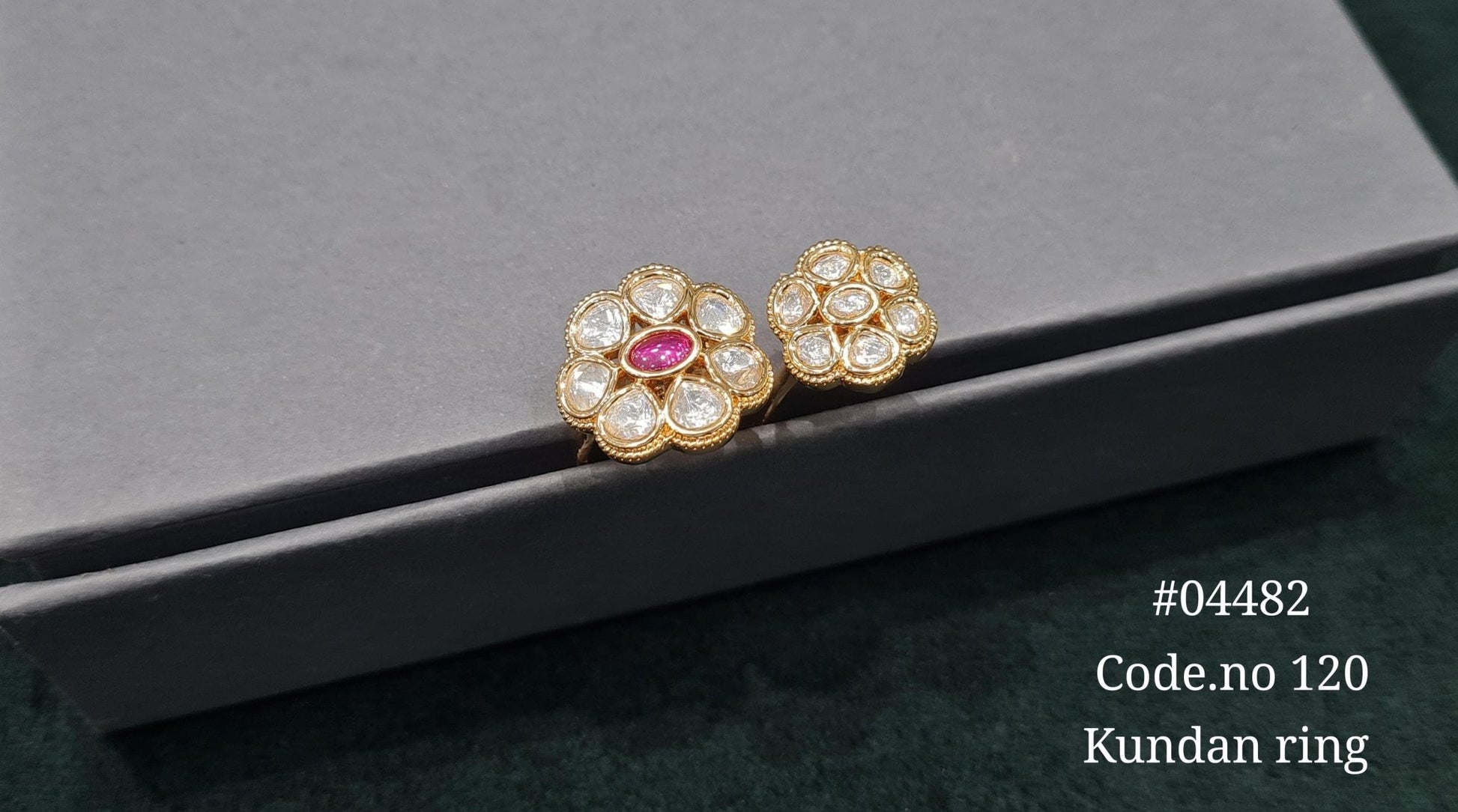 Kundan Fingerring 04482 - KRISHNA'S SWETA JEWELLERY