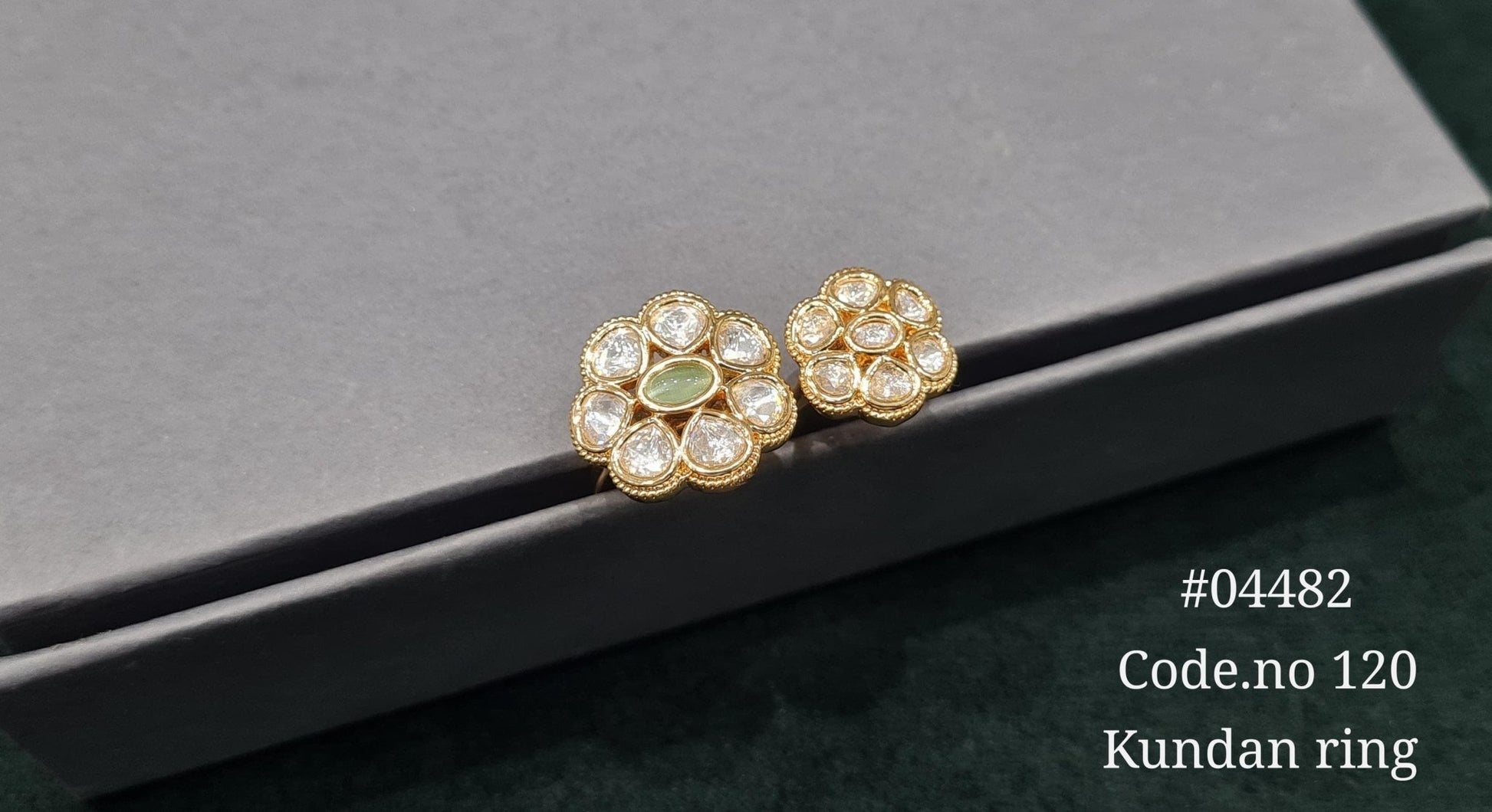 Kundan Fingerring 04482 - KRISHNA'S SWETA JEWELLERY