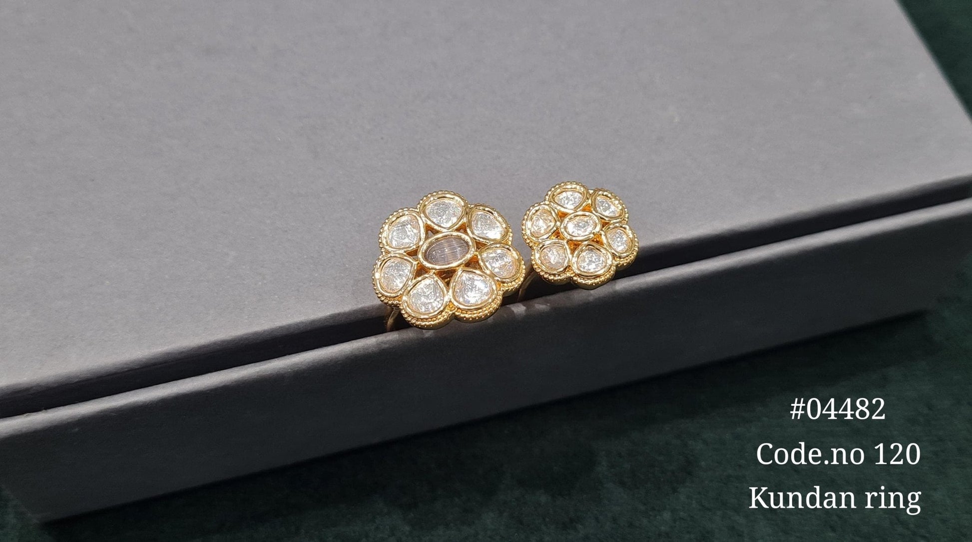 Kundan Fingerring 04482 - KRISHNA'S SWETA JEWELLERY