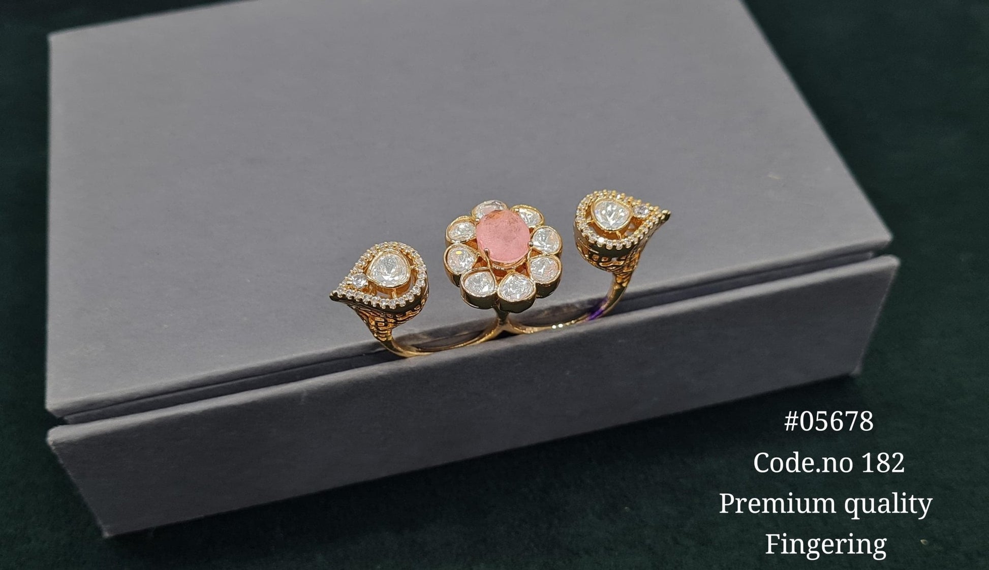 Kundan Fingerring 05678 - KRISHNA'S SWETA JEWELLERY