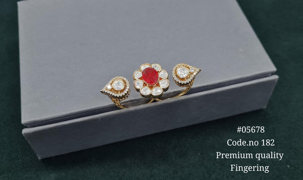 Kundan Fingerring 05678 - KRISHNA'S SWETA JEWELLERY
