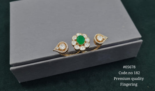 Kundan Fingerring 05678 - KRISHNA'S SWETA JEWELLERY