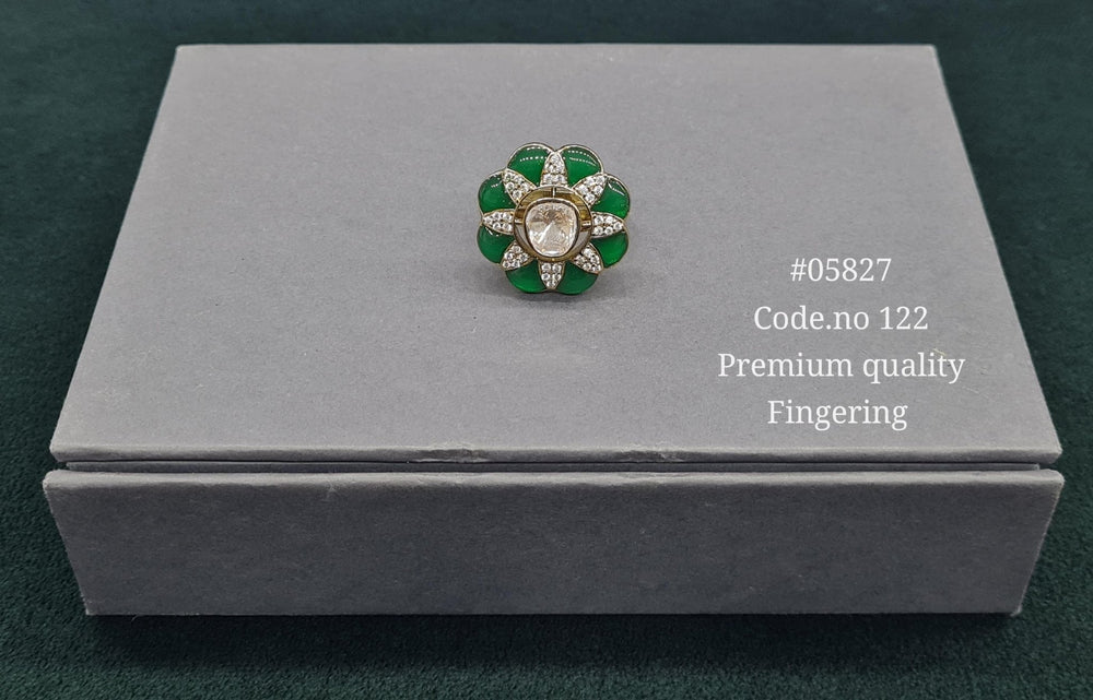 Kundan Fingerring 05827 - KRISHNA'S SWETA JEWELLERY