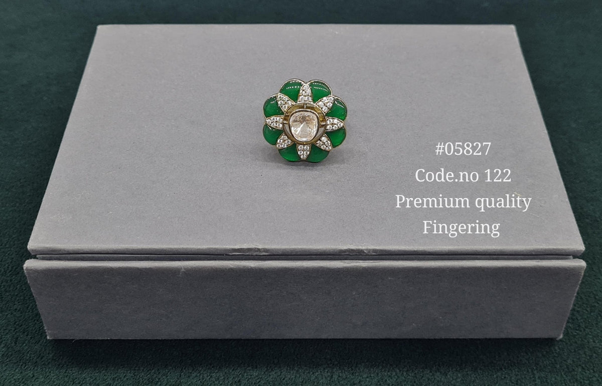 Kundan Fingerring 05827 - KRISHNA'S SWETA JEWELLERY
