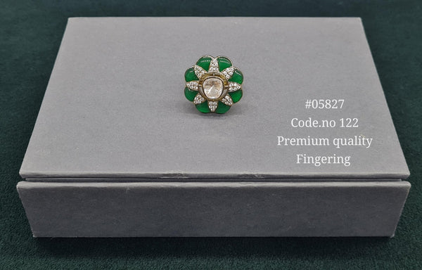 Kundan Fingerring 05827 - KRISHNA'S SWETA JEWELLERY
