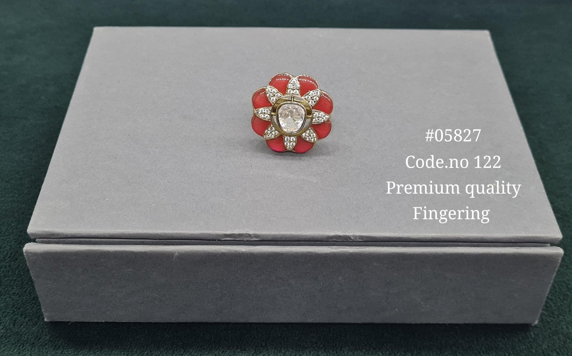 Kundan Fingerring 05827 - KRISHNA'S SWETA JEWELLERY