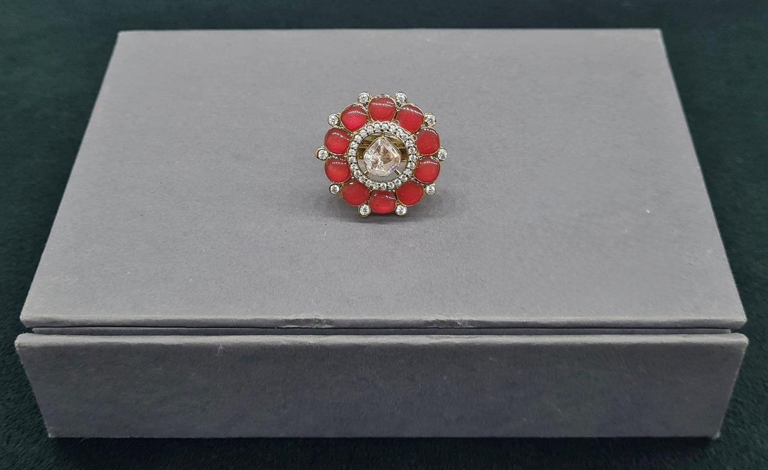 Kundan Fingerring 05828 - KRISHNA'S SWETA JEWELLERY
